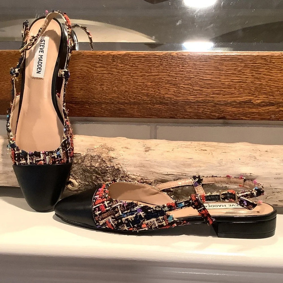Steve Madden Shoes - NWT Steve Madden Multicolor Tweed Belinda Flats Size 6.5